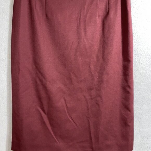 Pendleton Straight Buis A-line Women's Skirt 100%Virgin Wool Maroon/Purple Sz 12 - Picture 1 of 9